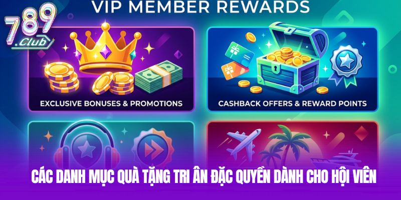 Các danh mục quà tặng tri ân đặc quyền dành cho hội viên